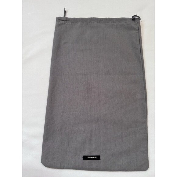 Miu Miu Handbags - MIU MIU Dust Bag Storage Cover Pouch Drawstring Gray 14" x 8.5"